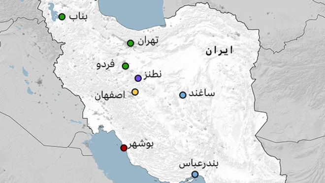 مناطق مورد حمله اسرائیل در تهران