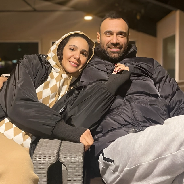 عکس عادل غلامی  و همسرش