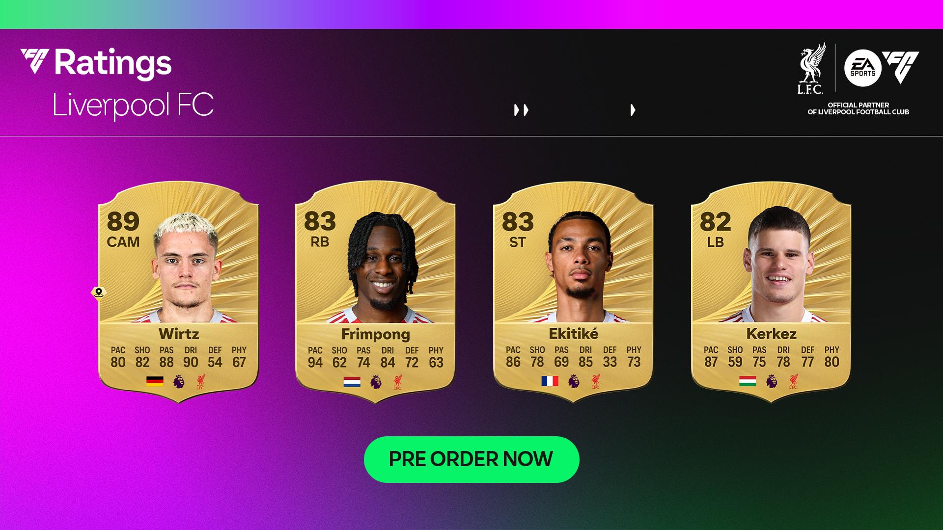 برترین بازیکنان لیورپول در FC 26