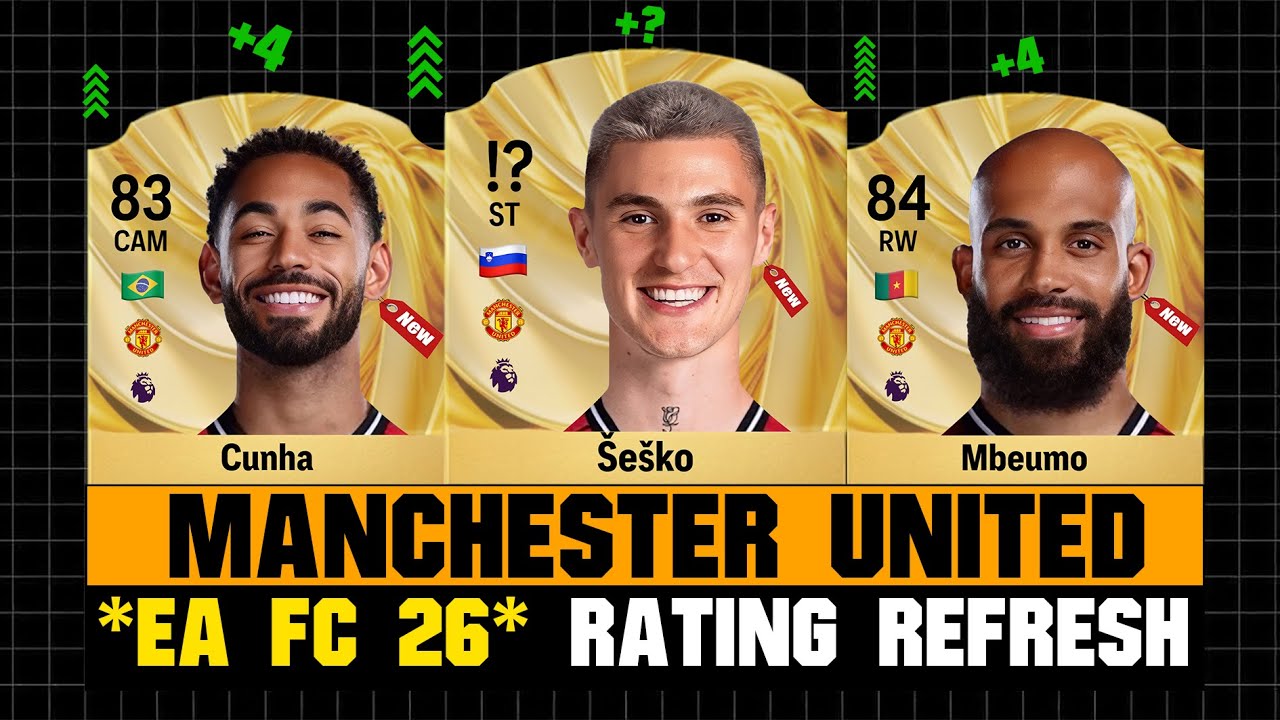 بهترین بازیکنان منچستریونایتد در FC 26