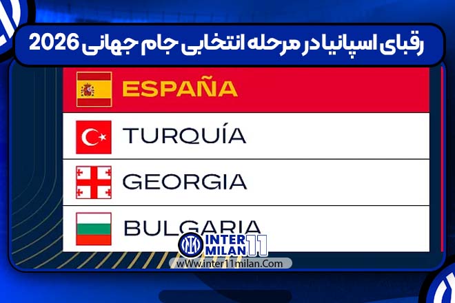 رقبای اسپانیا در مرحله انتخابی جام جهانی 2026